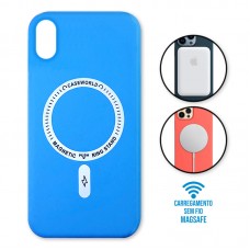 Capa iPhone XR - Padrão Magsafe Azul Água